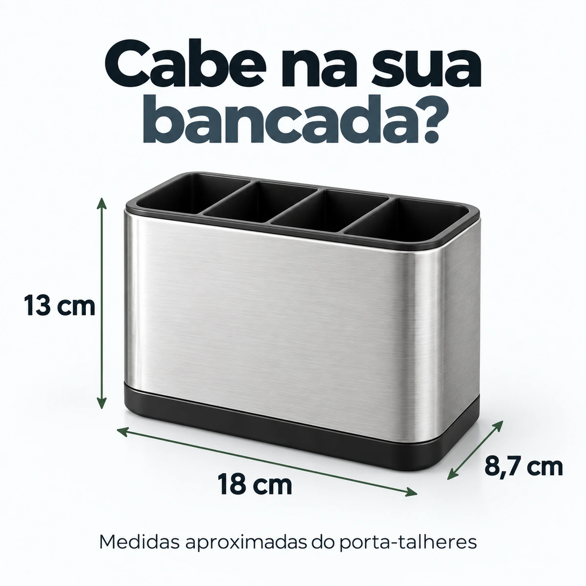 Medidas, capacidade ou compatibilidade de Organizador de Pia em Inox